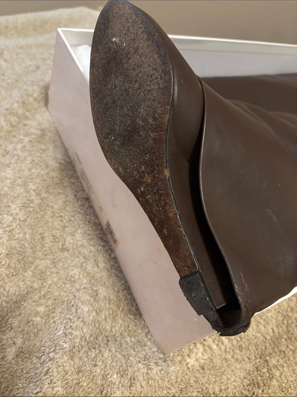 Givenchy Shark Brown Leather Tall Riding Boots - Picture 3 of 3